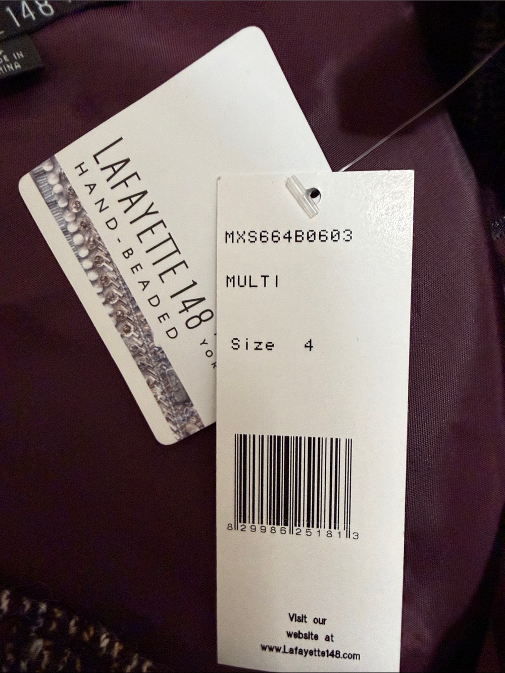 Lafayette 148 New York brown tweed hand beaded academia pencil wool skirt 4 - Picture 10 of 15